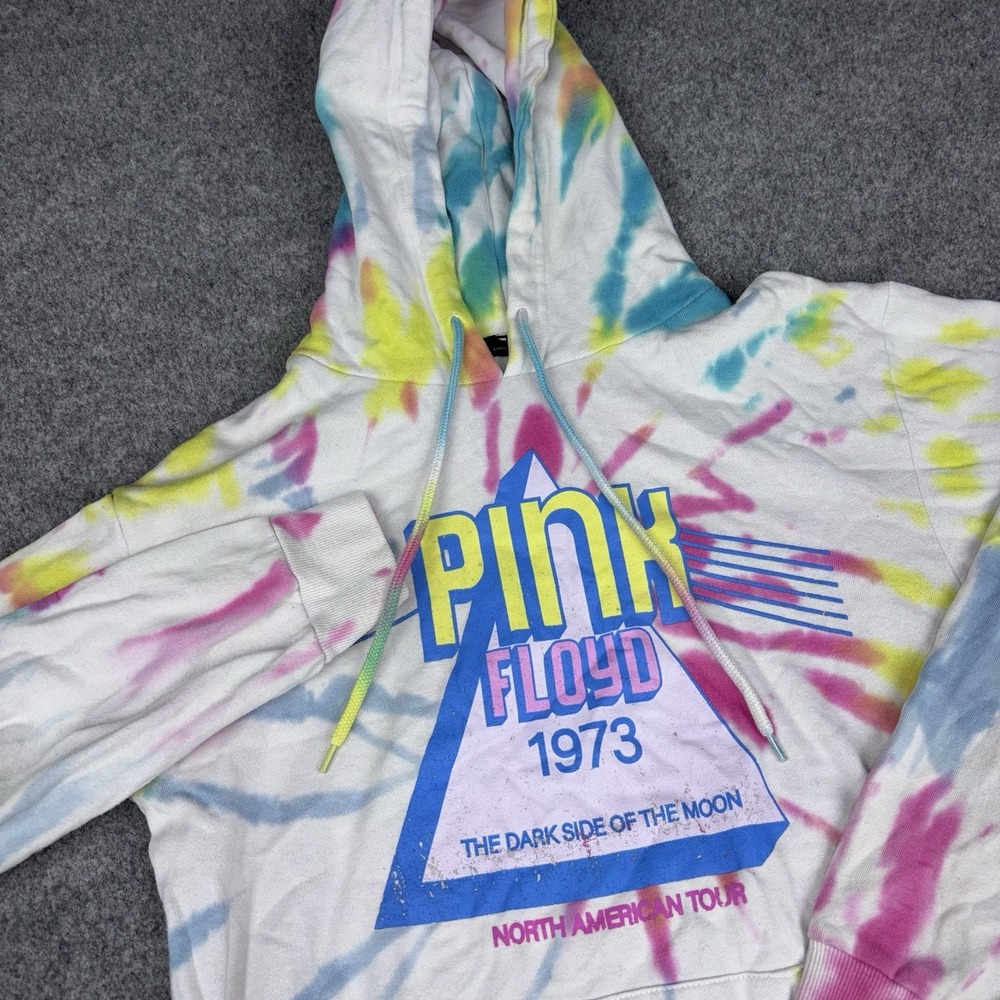 Pink Floyd Tie Dye Hoodie Size Small The Dark Side Of The Moon Concert Rock 1973